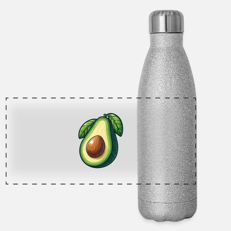 Avocat Gourde isotherme panoramique pailletée 500 ml