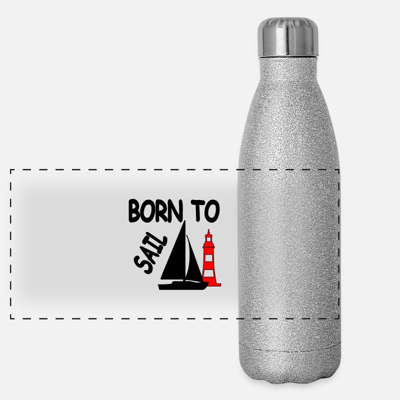 Segeln Panorama Glitzer Isolierflasche 500 ml