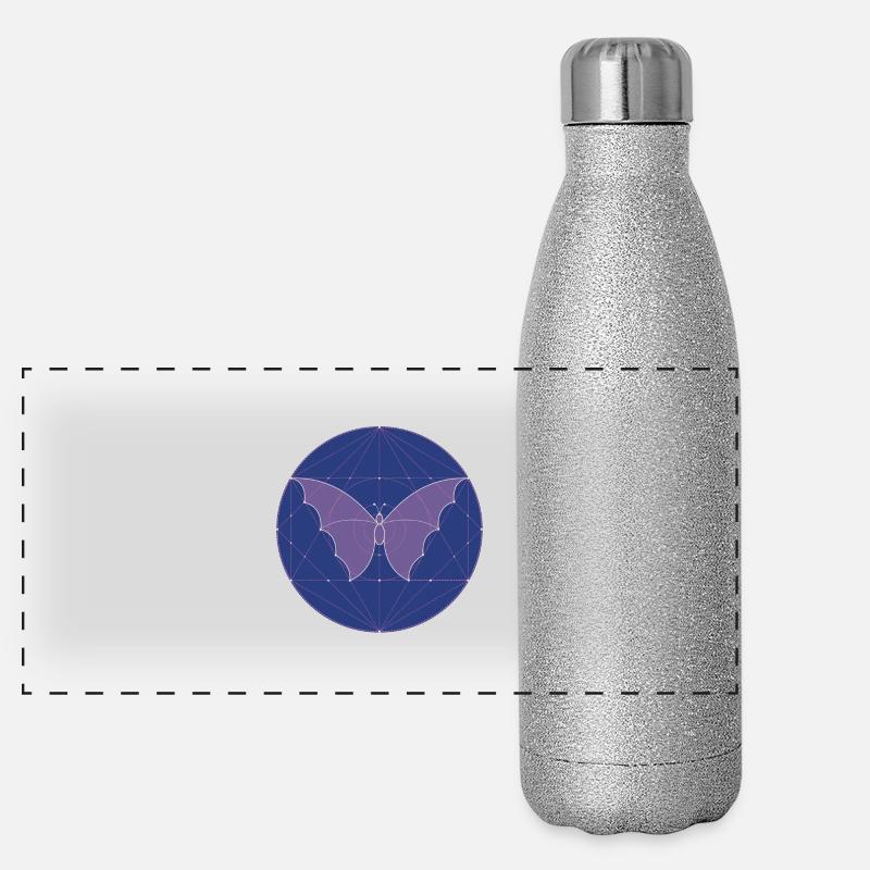 Sacred Geometry Butterfly Panoramic Glitter Thermal Bottle 500 ml