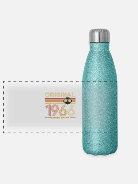 1966 - Panorama Glitzer Isolierflasche 500 ml - Blau Glitzer - Vorne