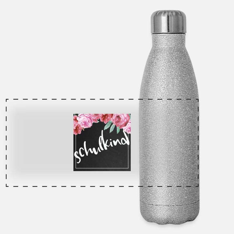 Einschulung, Schule, Schulkind, Kind, ABC-Schütze, Panorama Glitzer Isolierflasche 500 ml