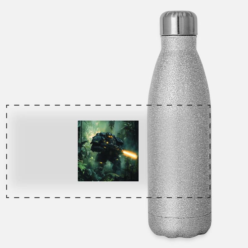 Sci Fi Krieger3 Panorama Glitzer Isolierflasche 500 ml
