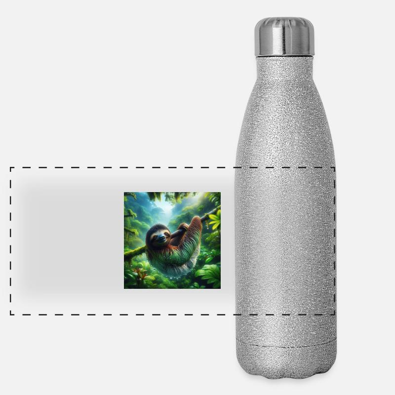 Faultier Wanderer Pura Vida Panorama Glitzer Isolierflasche 500 ml