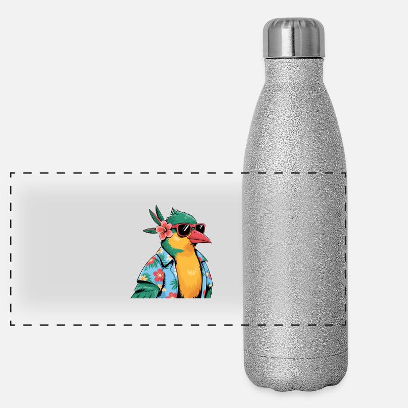 Hummingbird Bird Funny Summer Panoramic Glitter Thermal Bottle 500 ml