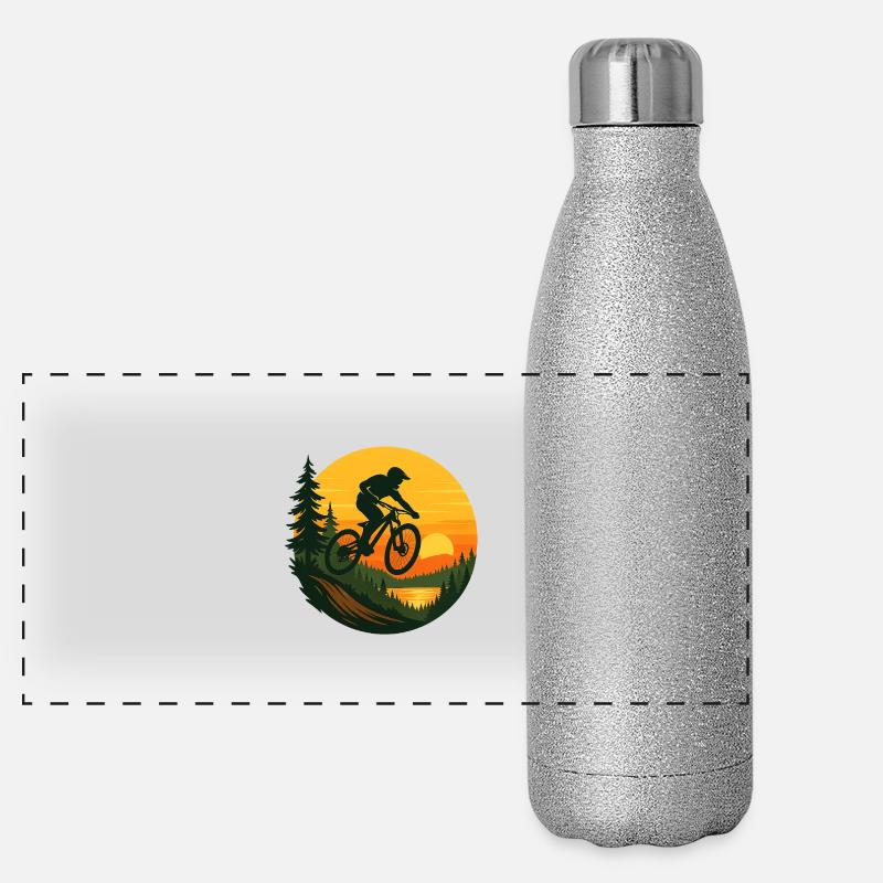 Downhill Whip – Sunset Jump in the forest Panoramic Glitter Thermal Bottle 500 ml