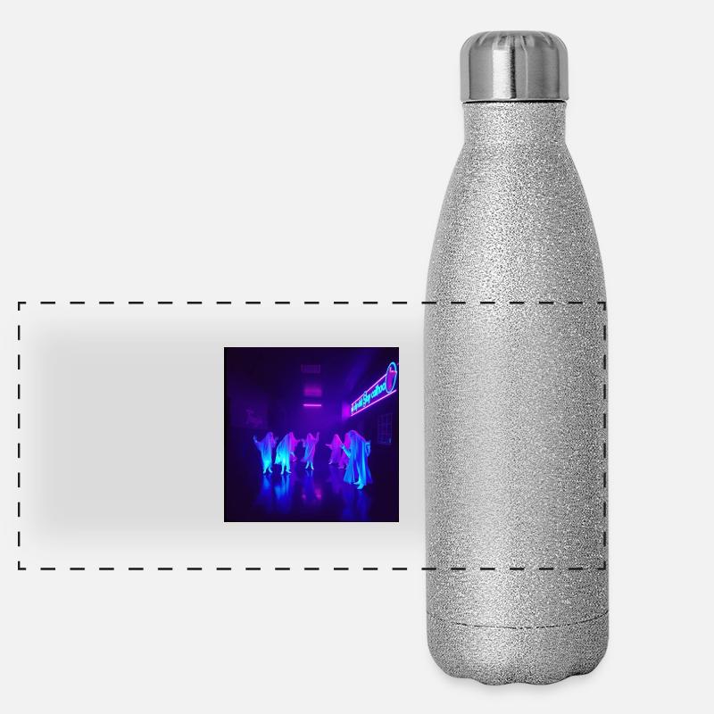 SWS GHOST - Panoramic Glitter Thermal Bottle 500 ml - silver glitter