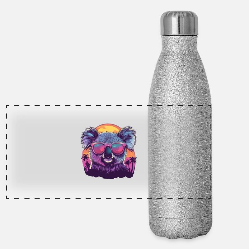 Koala Sunglasses Plamen Summer Holiday Tropical Panoramic Glitter Thermal Bottle 500 ml