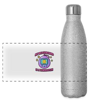 Moodgotschi - Panorama Glitzer Isolierflasche 500 ml - Silber Glitzer - Vorne
