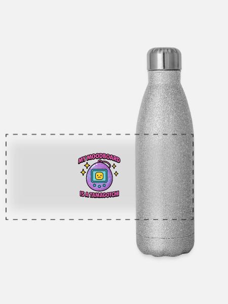Moodgotschi - Panorama Glitzer Isolierflasche 500 ml - Silber Glitzer - Vorne