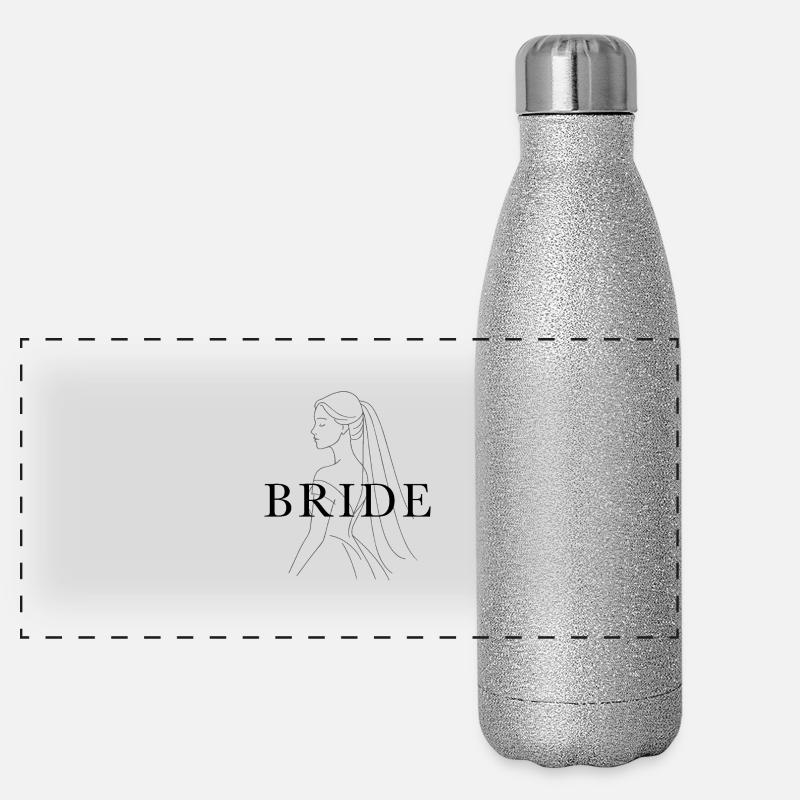 Bride Panorama Glitzer Isolierflasche 500 ml
