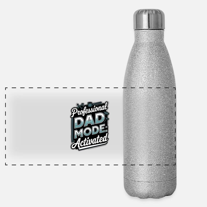 Professional Dad Mode: Activated Panorama Glitzer Isolierflasche 500 ml