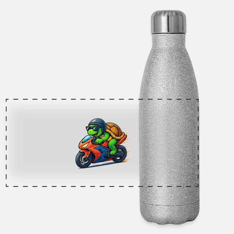 turtle biker Gourde isotherme panoramique pailletée 500 ml