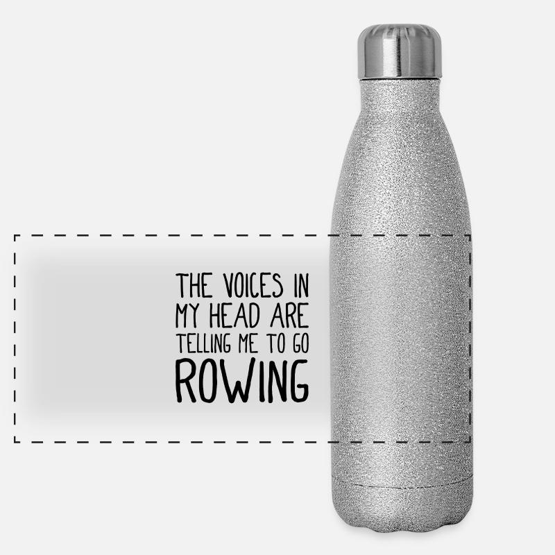Rowing Quote - Rudern Spruch - Ruderer - Ruderin Panorama Glitzer Isolierflasche 500 ml