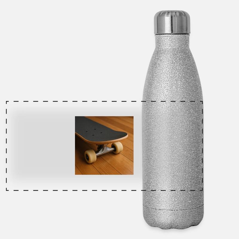 Sport - Skateboard Panorama Glitzer Isolierflasche 500 ml