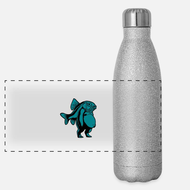 Trippi Troppi - Ours Poisson homme Gourde isotherme panoramique pailletée 500 ml