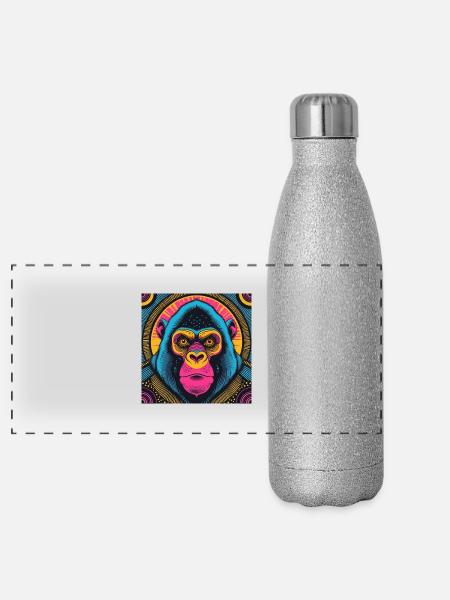 Gorille électrique - Gourde isotherme panoramique pailletée 500 ml - paillettes argentées