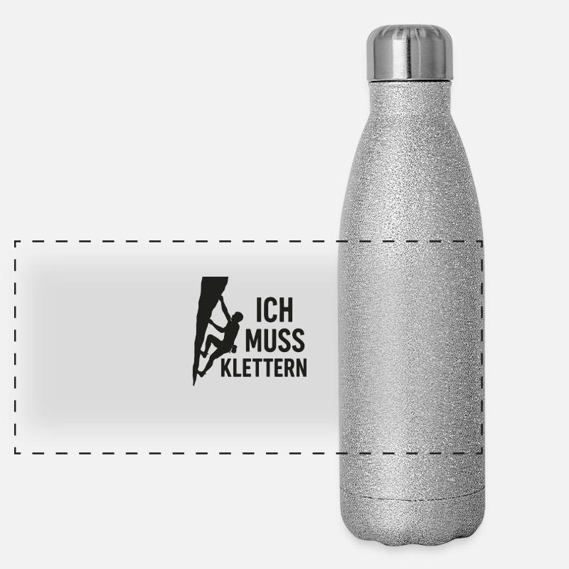 Klettern, Climbing Panorama Glitzer Isolierflasche 500 ml
