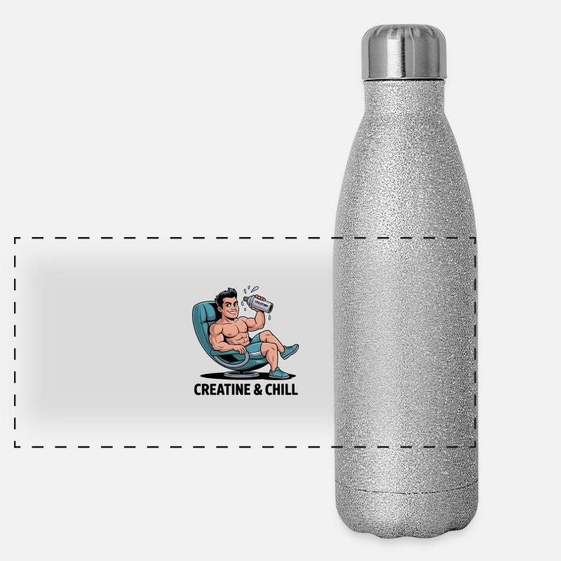 Creatine & Chill Panorama Glitzer Isolierflasche 500 ml