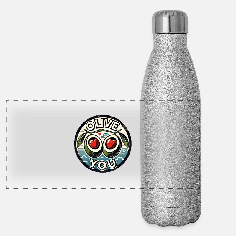 Olive You Panoramic Glitter Thermal Bottle 500 ml
