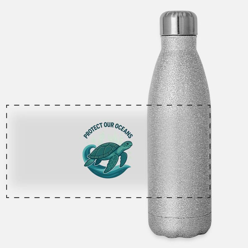 Protect Our Oceans Panorama Glitzer Isolierflasche 500 ml