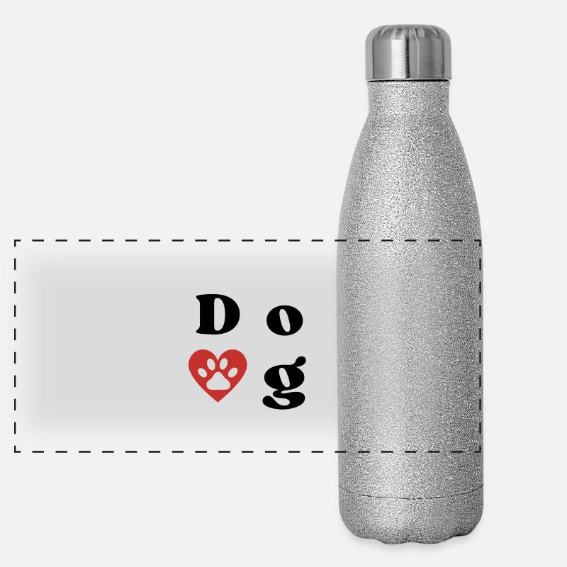 Amour du chien Gourde isotherme panoramique pailletée 500 ml