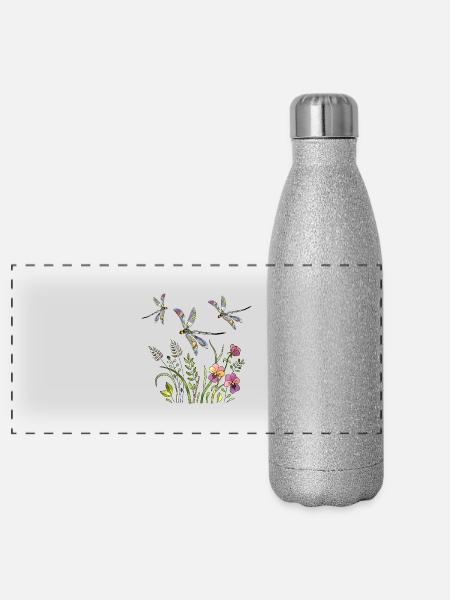 Wichtig - Panorama Glitzer Isolierflasche 500 ml - Silber Glitzer