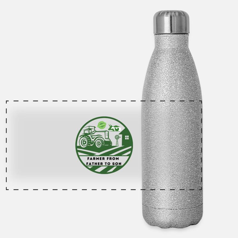 Farming Legacy From Father to Son Panoramic Glitter Thermal Bottle 500 ml