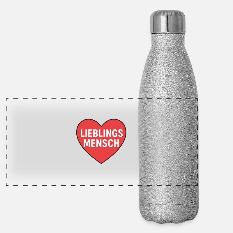 Lieblings Mensch Panorama Glitzer Isolierflasche 500 ml