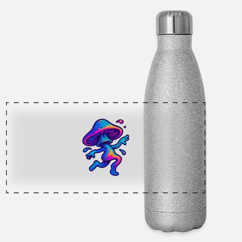 Coureur champignon néon Gourde isotherme panoramique pailletée 500 ml