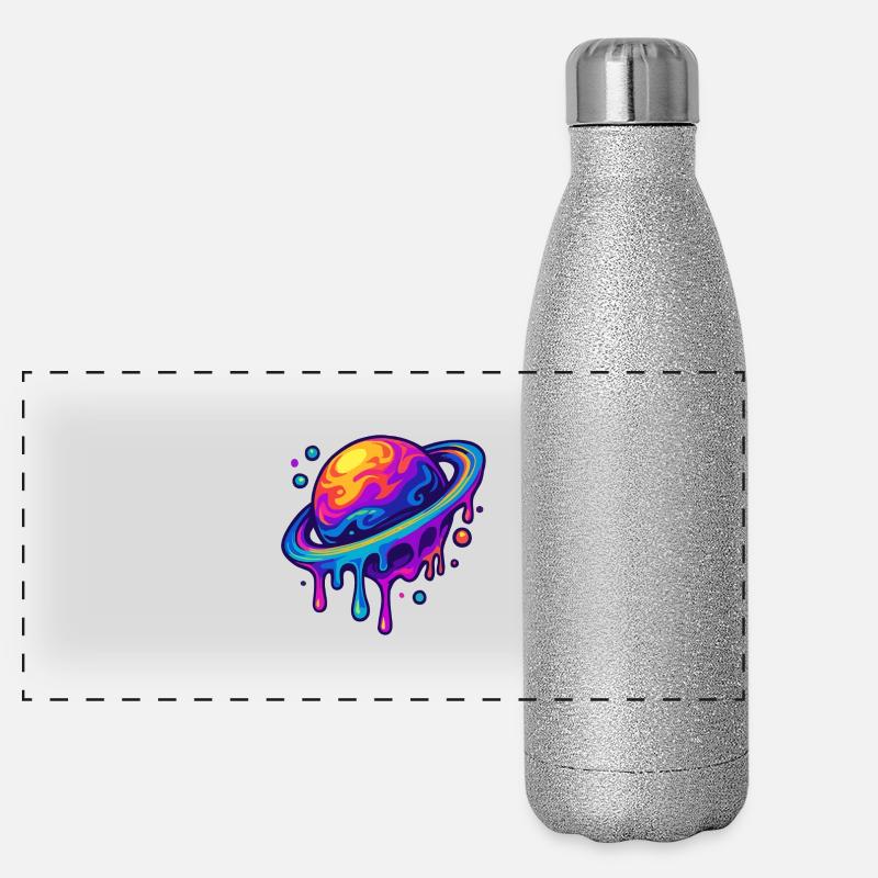 Néon Saturne Gourde isotherme panoramique pailletée 500 ml