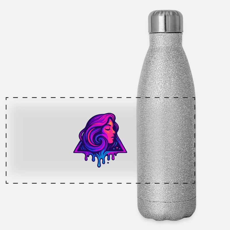Profil triangulaire Gourde isotherme panoramique pailletée 500 ml