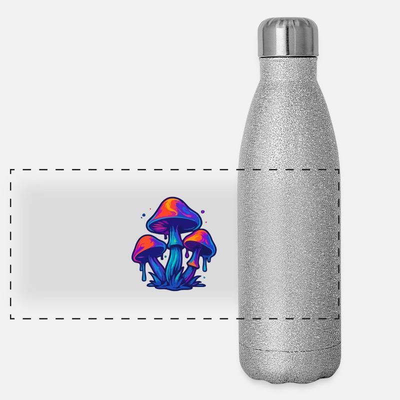 Groupe des champignons néon Gourde isotherme panoramique pailletée 500 ml