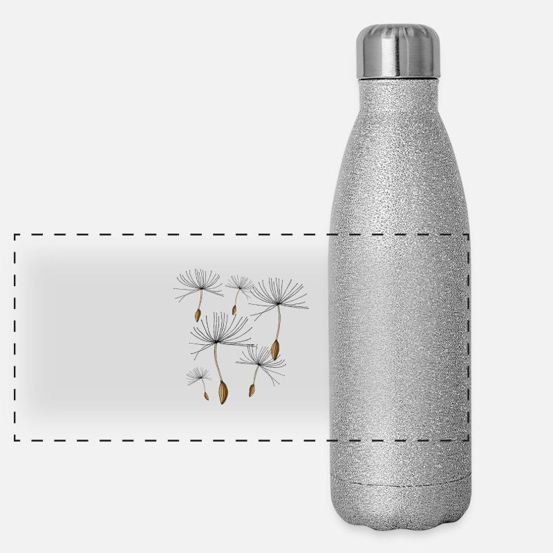 Löwenzahn Panorama Glitzer Isolierflasche 500 ml