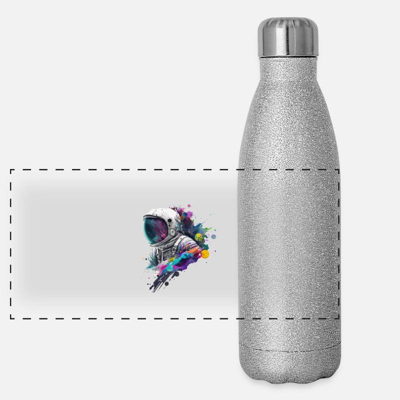 Kleur Astronaut Panoramische glitter thermosfles 500 ml