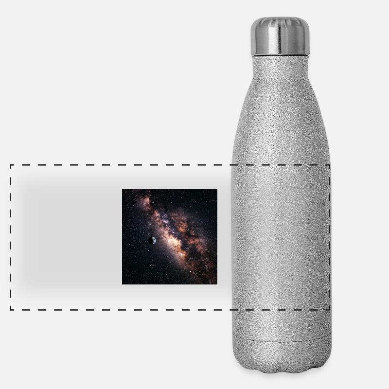 Galaxie Nebulae T-Shirt Panorama Glitzer Isolierflasche 500 ml