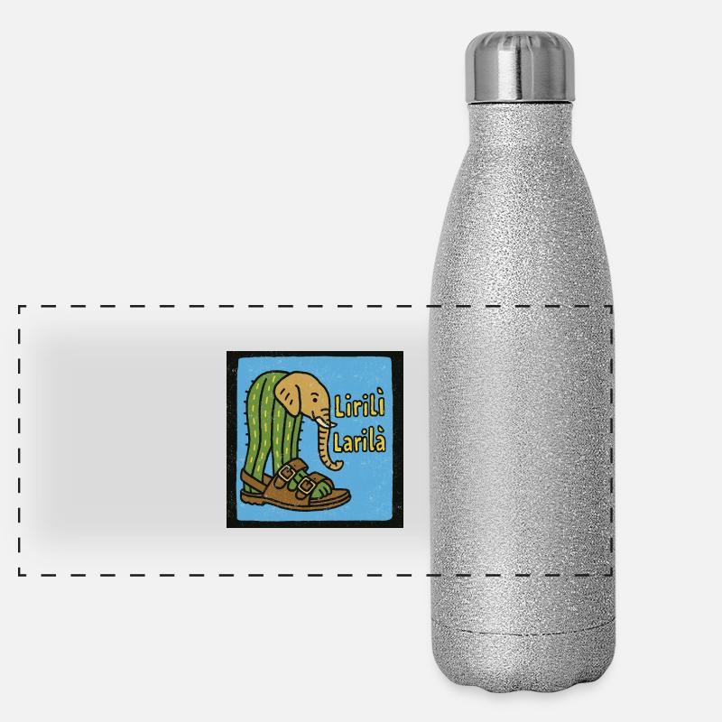 Lirili Larila Elephant - Italian Brainrot Panoramic Glitter Thermal Bottle 500 ml