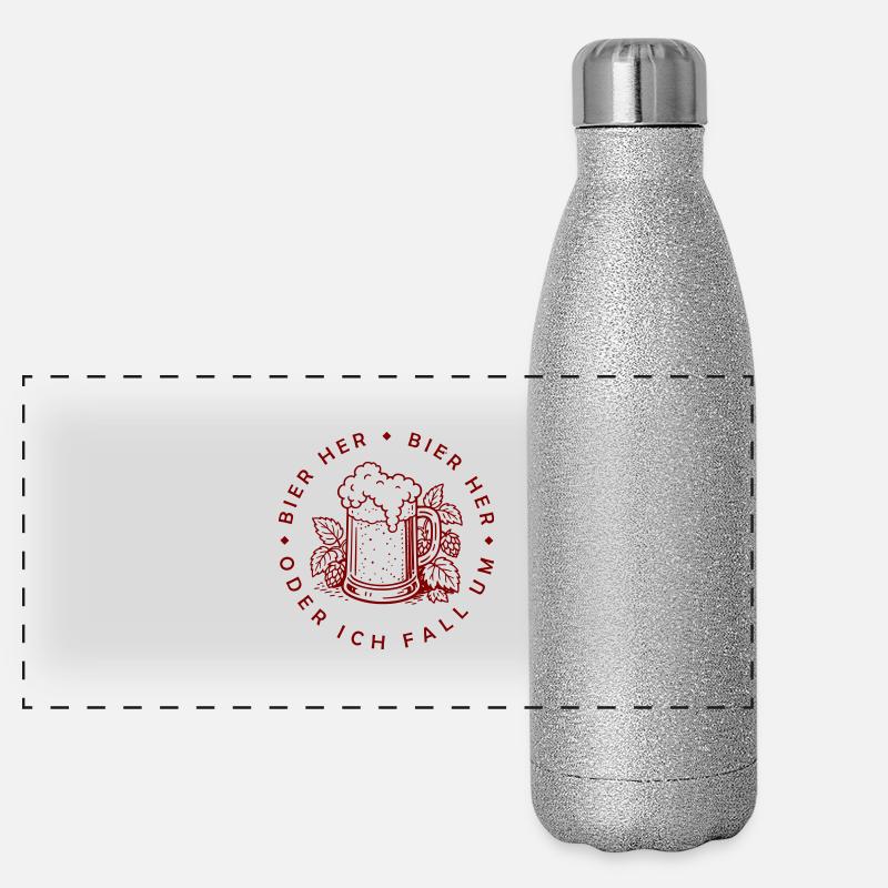 Les abeilles ici - Oder ich fall um ! Gourde isotherme panoramique pailletée 500 ml