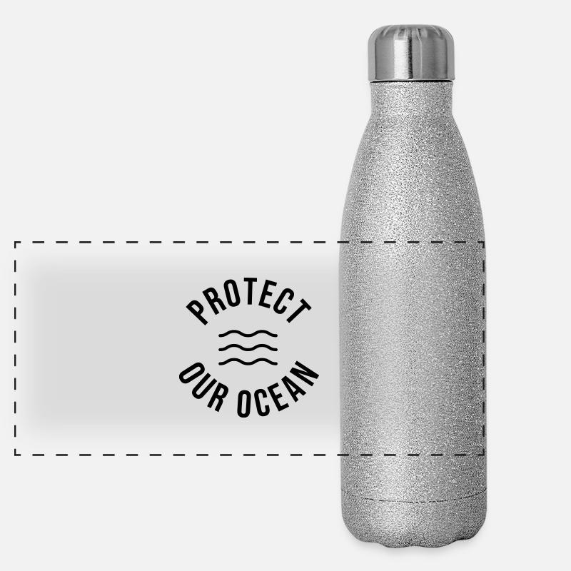 Protect Our Ocean Panorama Glitzer Isolierflasche 500 ml