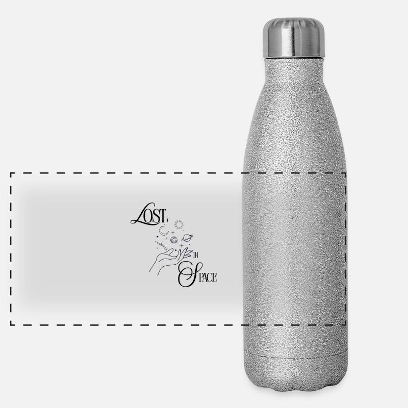 Lost in Space- Eine Reise durchs Universum Panorama Glitzer Isolierflasche 500 ml