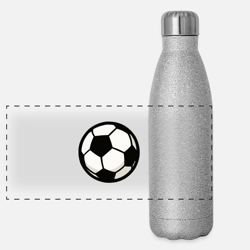 fussball Panorama Glitzer Isolierflasche 500 ml
