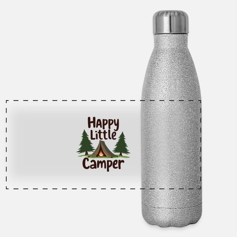 Happy Little Camper - Natur-Liebhaber Panorama Glitzer Isolierflasche 500 ml