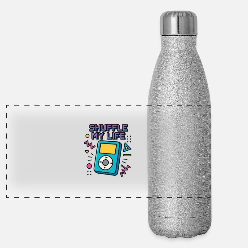 Shuffle your life Panorama Glitzer Isolierflasche 500 ml