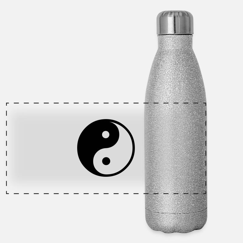 Yin Yang Panorama Glitzer Isolierflasche 500 ml