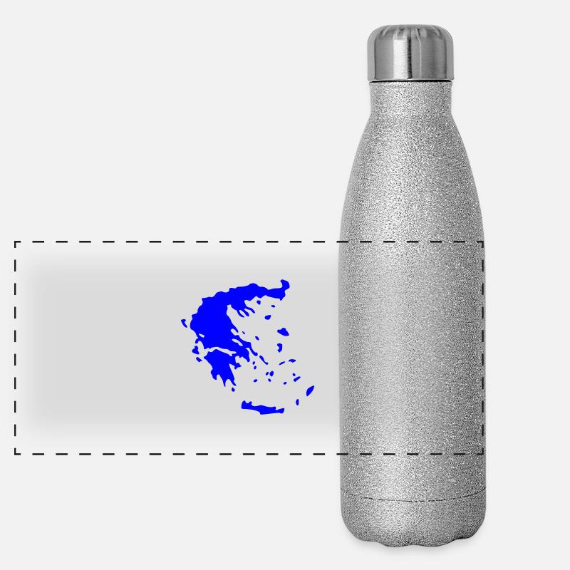 Griechenland Panorama Glitzer Isolierflasche 500 ml