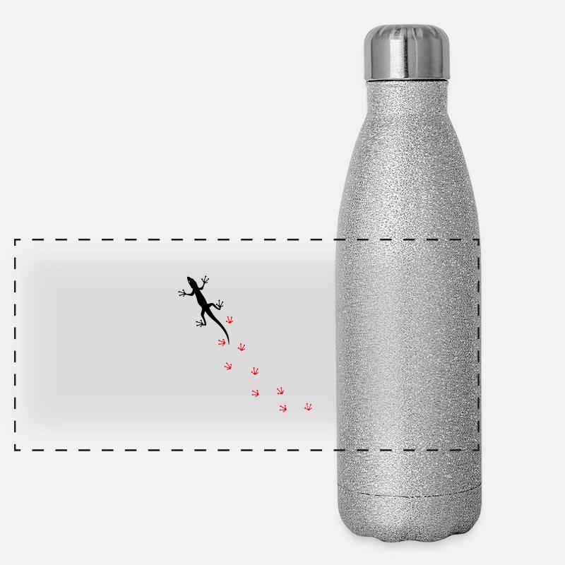 Gecko Panorama Glitzer Isolierflasche 500 ml