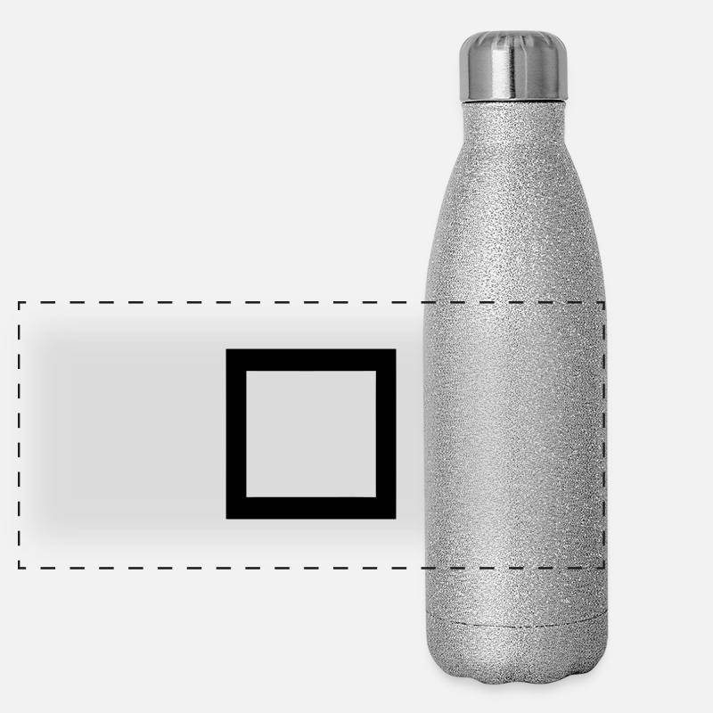 Rectangle Gourde isotherme panoramique pailletée 500 ml