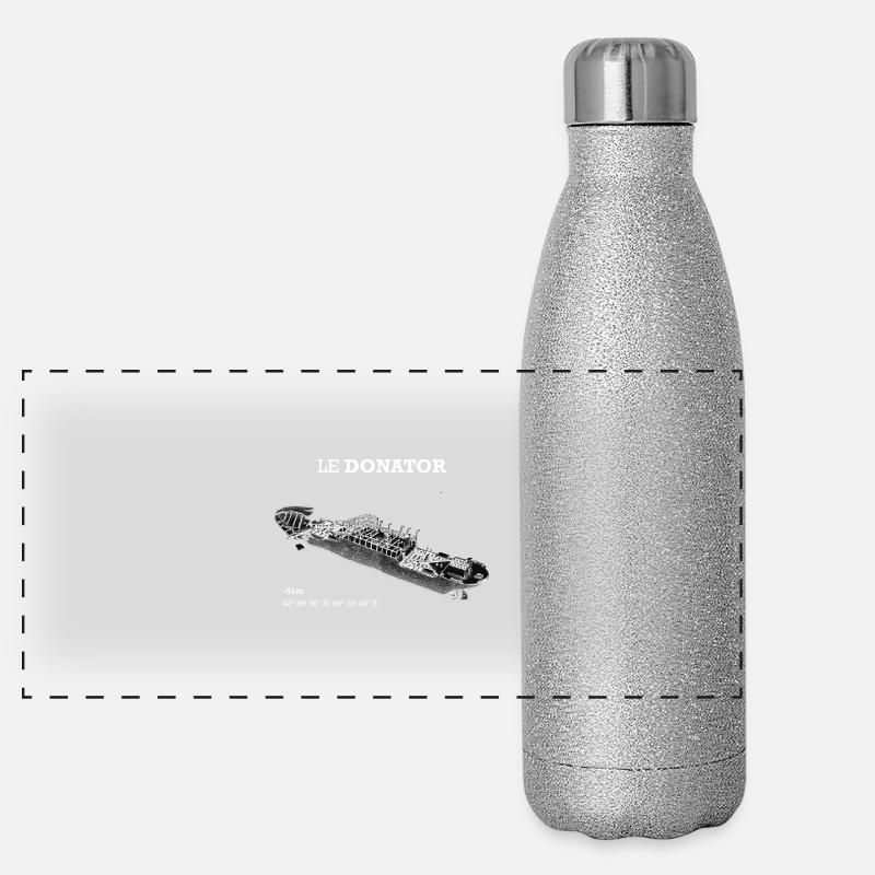 J'peux pas, j'ai plongée sur l'épave du Donator. Gourde isotherme panoramique pailletée 500 ml