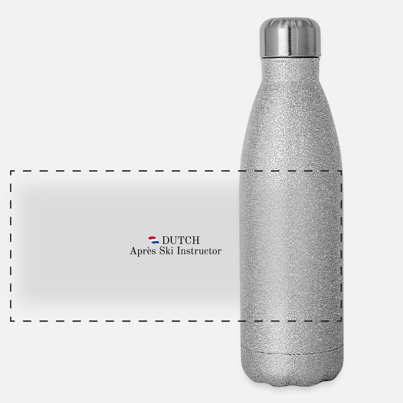 Dutch Apres Ski Instructor Panorama Glitzer Isolierflasche 500 ml