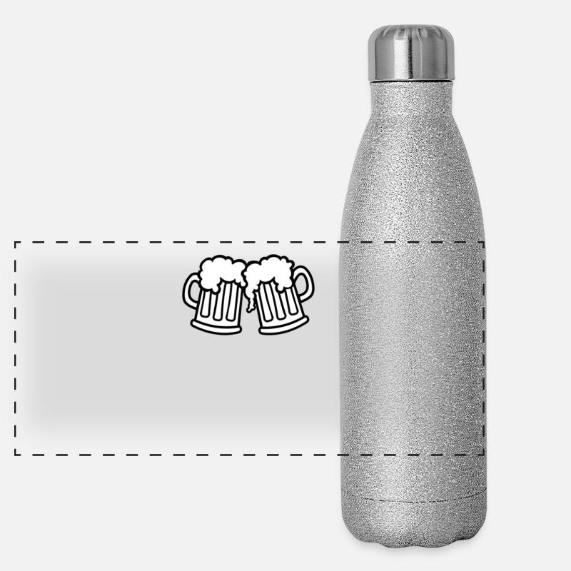 bière Gourde isotherme panoramique pailletée 500 ml