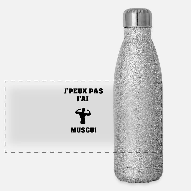 musculation Gourde isotherme panoramique pailletée 500 ml